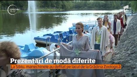Prezentări de modă în mijlocul lacului, la Sibiu