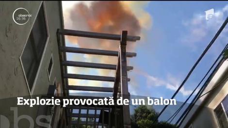 Explozie provocată de un balon