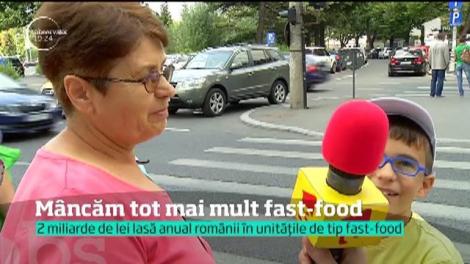 Românii mănâncă tot mai mult fast-food. Sutem pe locul trei în Europa la numărul de copii obezi