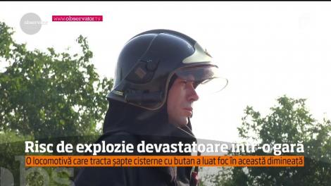 Risc de explozie într-o gara din Timiș