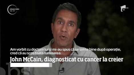 Senatorul republican John McCain a fost diagnosticat cu o formă agresivă de cancer la creier
