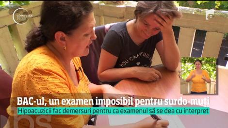 Examen imposibil pentru surdo-muți. Nu aud şi nu vorbesc, dar dau BAC-ul cot la cot cu toţi elevii