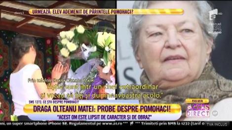 Draga Olteanu Matei, doamna teatrului românesc, despre comportamentul lui Pomohaci: ”Acest om este lipsit de caracter și de obraz!”