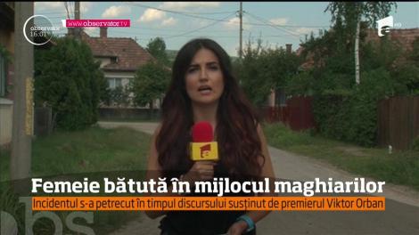 O femeie, bătută la Băile Tuşnadîn timpul discursului susţinut de premierul maghiar Viktor Orban