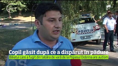 Copil găsit după ce a fugit în pădure