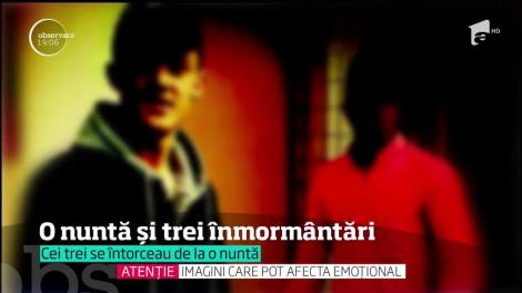 Trei înmormântări după o nuntă, în Dâmboviţa. Doi iubiţi şi un adolescent de 16 ani au murit după ce au intrat cu maşina într-un cap de pod