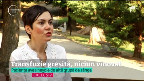 A fost aproape moartă după o transfuzie de sânge greşită la spitalul CF2, iar acum cere să se facă dreptate. Elena a vorbit pentru prima dată după eroarea care era să o ucidă