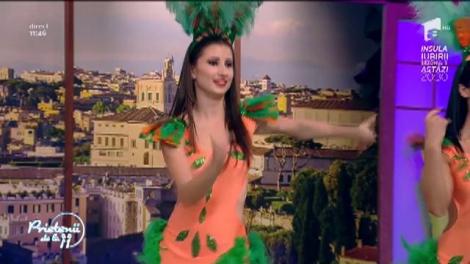 D'estiny Dance, dans brazilian pe plaja din platoul emisiunii ”Prietenii de la 11”