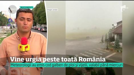 Vine urgia peste toată România. Cod galben de ploi şi vijelii