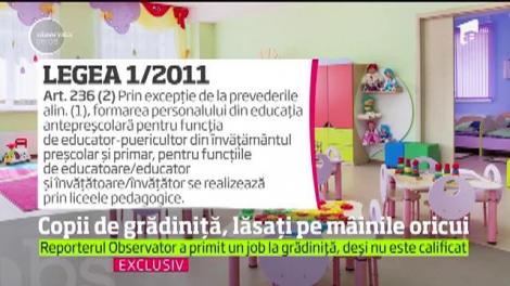 Pe banii lor şi fără să ştie, sute de părinţi îşi lasă copiii pe mâinile unor aşa-zise educatoare fără calificare şi fără experienţă