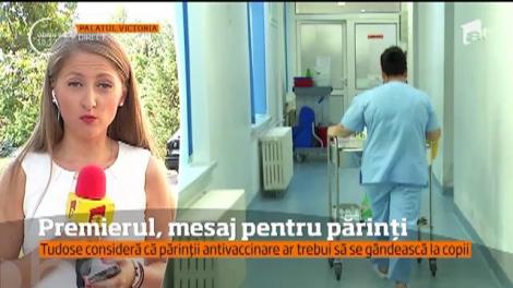 Premierul Mihai Tudose, mesaj pentru părinții care refuză să-și vaccineze copiii