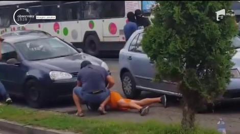 Imagini de film poliţist cu agenţi şi hoţi au fost filmate în centrul oraşului Piatra Neamţ