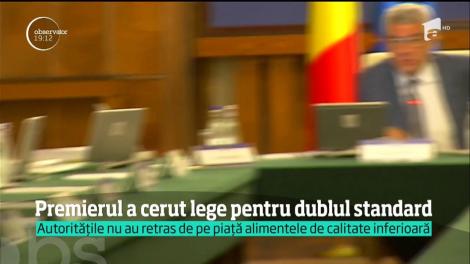 Premierul a cerut lege pentru dublu standard