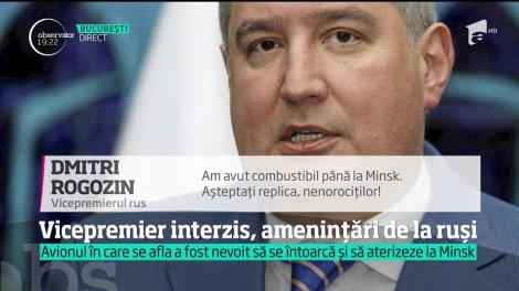 Vicepremierul rus Dimitri Rogozin nu a fost lăsat să survoleze România