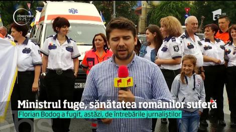 Ministrul Sănătăţii Florian Bodog a evitat să stea de vorbă cu jurnaliştii despre problemele sistemului