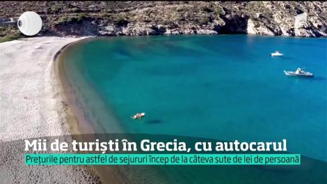 Mii de turiști în Grecia, cu autocarul