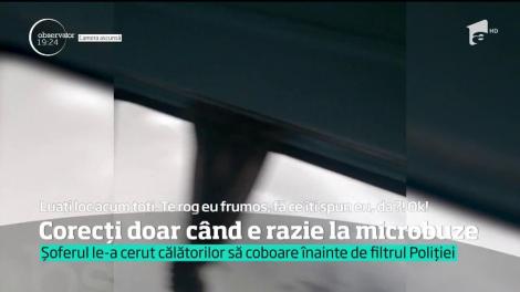 Șoferii de microbuze, corecți doar când e razie