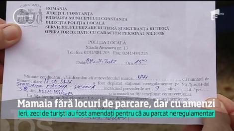 Mai mulţi turişti au fost amendaţi la Mamaia pentru că au parcat neregulamentar
