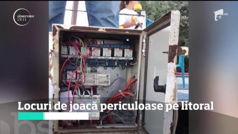 Locurile de joacă ascund capcane mortale! După ce un copil a căzut de la înălţime, de pe o trambulină din staţiunea Mamaia, autorităţile au început să verifice parcurile de distracţii de pe litoral