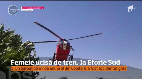 Accident mortal în Eforie Sud! O femeie de 87 de ani a murit pe loc şi un bărbat a ajuns în stare gravă la spital, după ce au fost loviţi de un tren