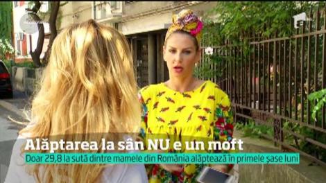 Doar o treime din mamele din România alăptează în primele șase luni