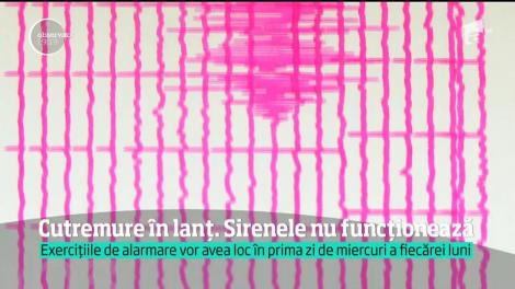 Cutremure în lanț. Sirenele care alarmează populația nu funcționează