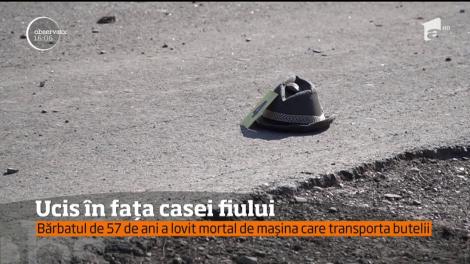 Un bărbat din județul Botoșani a fost lovit mortal de mașina care transporta butelii