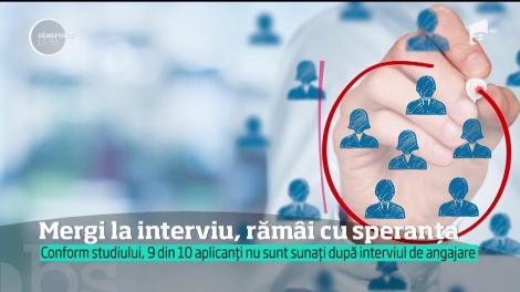 Conform unui studiu, nouă din zece aplicanți nu sunt sunați după interviul de angajare