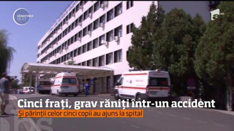 Cinci frați, grav răniți într-un accident cumplit la Arad