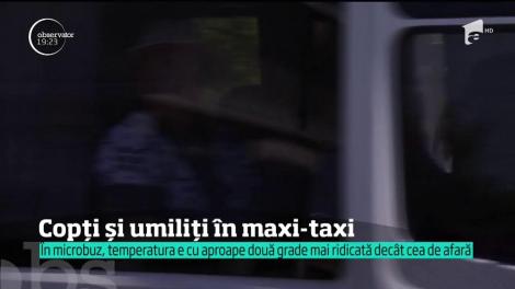 Saună pe patru roţi! Aşa s-ar putea descrie microbuzele pline care circulă fără aer condiţionat, în miezul verii