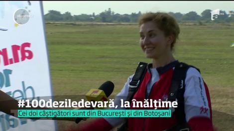 #100 de zile de vară, la înălţime! Izabela și Silviu au făcut un salt cu parașuta și adrenalina a atins cote maxime!