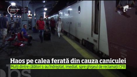 Haos pe calea ferată, din cauza caniculei care a dilatat şinele, a defectat locomotive