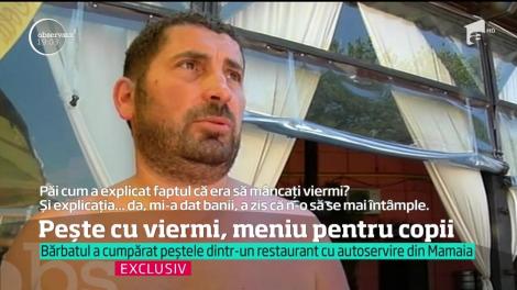 Mâncarea vine la pachet cu viermi, pe litoral! Un copil a primit o porţie de peşte plin cu paraziţi, într-un restaurant din Mamaia
