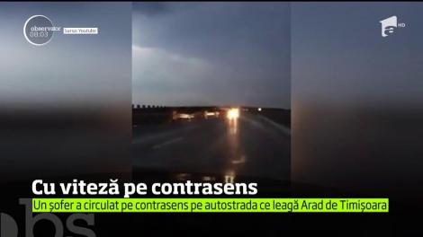 Teribilism pe autostrada ce leagă Arad de Timişoara