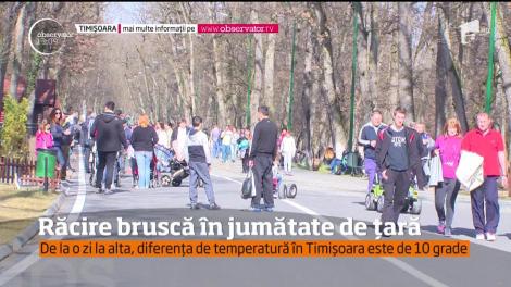 În doar 24 de ore, temperaturile au scăzut chiar şi cu 10 grade