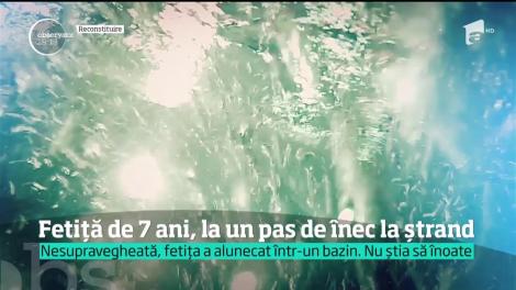 O fetiţă de şapte ani, la un pas de înec la un ştrand privat din Satu Mare