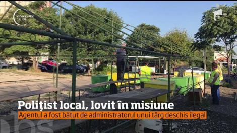 Un individ a fost încătuşat, după ce a lovit un poliţist, în sectorul 5 al Capitalei