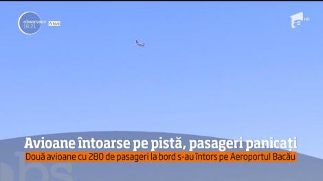 Două avioane cu 280 de pasageri la bord s-au întors pe Aeroportul din Bacău