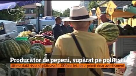 Un producător de pepeni din judeţul Vaslui se declară terorizat de poliţia locală!