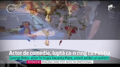 Un cunoscut actor de comedie a ajuns să fie culcat la pământ şi încătuşat de 14 agenţi