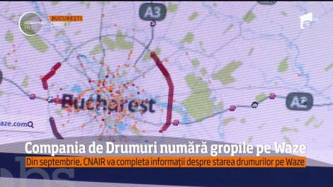 Compania de Drumuri numără gropile cu ajutorul aplicației Waze