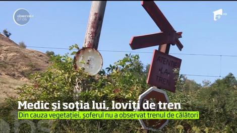 Medic și soția lui, loviți de tren într-o localitate din Bistriţa Năsăud