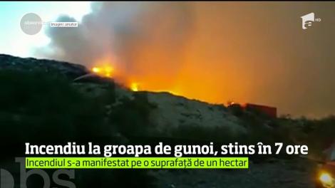 Incendiu la groapa de gunoi din Bacău, stins în șapte ore