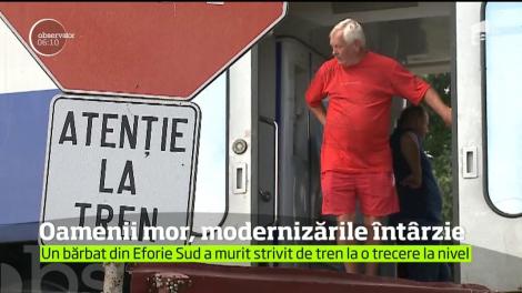 Un bărbat din Eforie Sud a murit strivit de tren la o trecere la nivel semnalizată doar cu crucea Sfântului Andrei