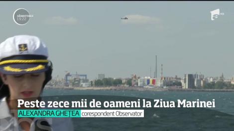 De Ziua Marinei a fost spectacol total, la Constanaţa, pe cer şi în apă. Au fost trei mii de militari cu nave, elicoptere şi avioane