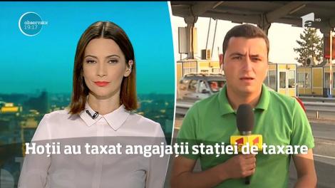 Au rămas fără încasările pentru taxa de pod. Hoţul a avut nevoie de doar câteva secunde.
