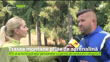 Plimbare cu ATV-ul, în inima munţilor