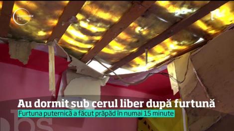 O furtună puternică a făcut prăpăd la Deva