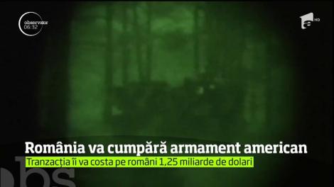 România va cumpăra armament american în valoare de 1,25 miliarde de dolari