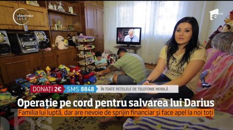Vreau să ajut! Povestea dramatică a lui Darius. Are trei ani și a venit pe lume cu probleme mari de sănătate